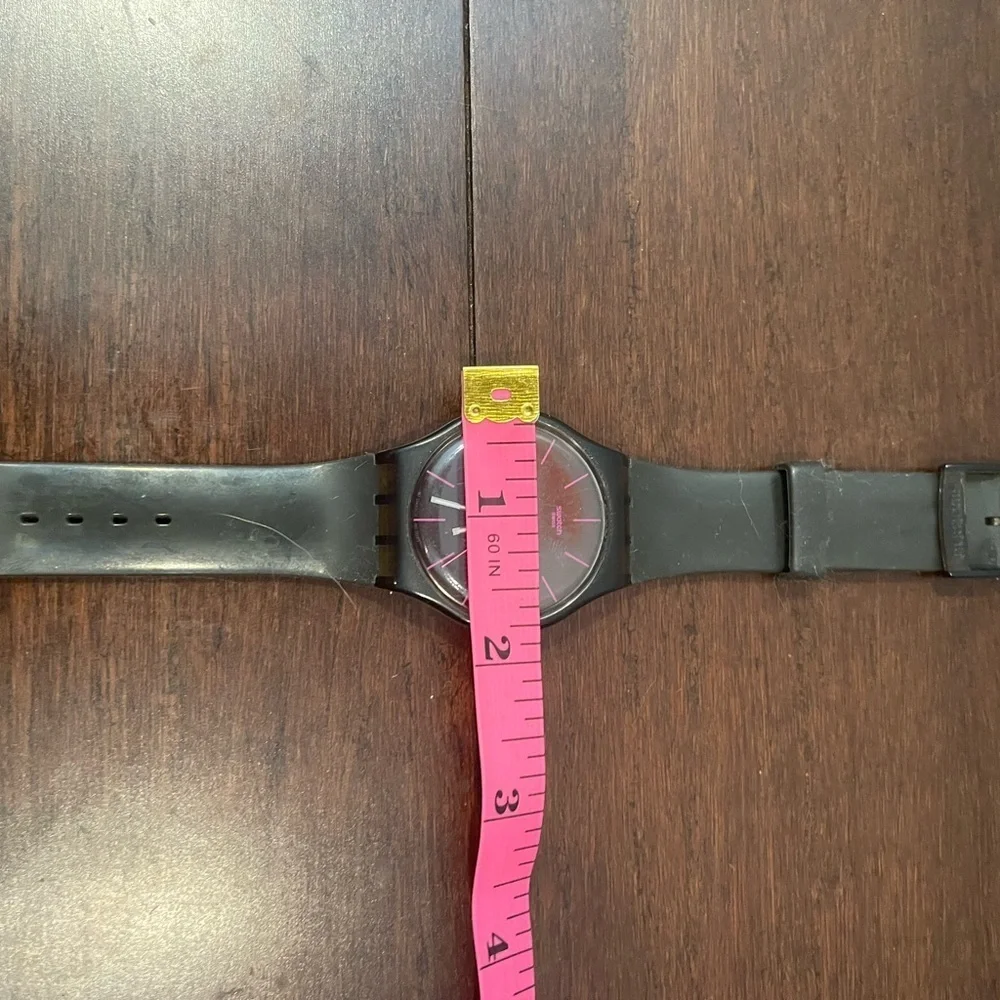 Black and Pink women’s swatch Watch guc